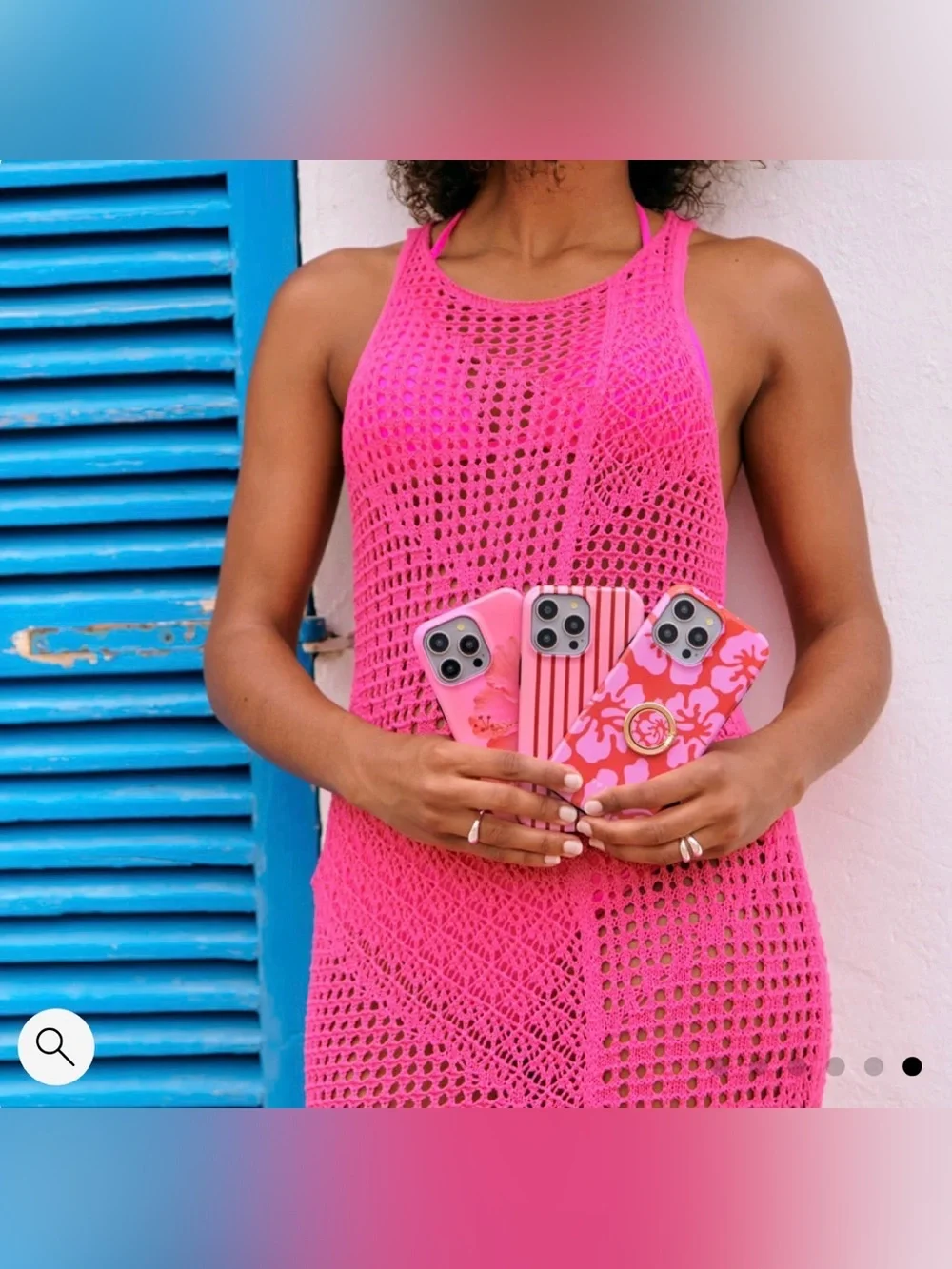 NWT Burga Favorite Bikini Pink & Red Striped iPhone 17 Pro Case
